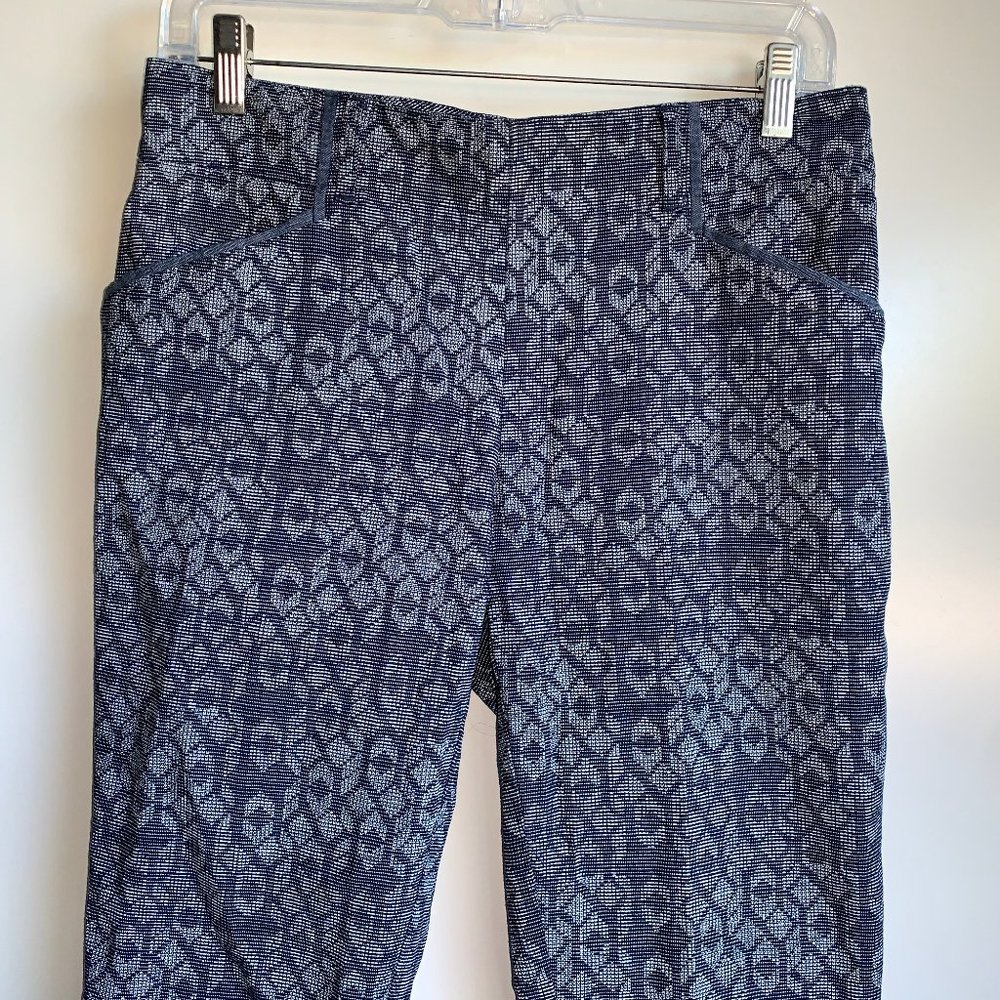 Cartonnier Blue Patterned Capris - Picture 2 of 7